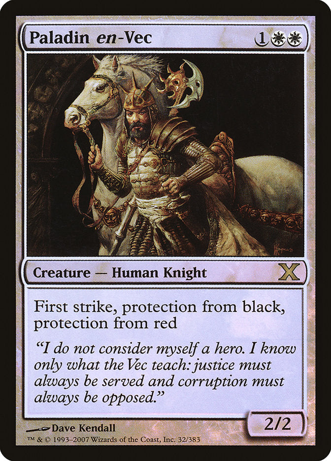 {R} Paladin en-Vec (Premium Foil) [Tenth Edition][FP 10E 032]