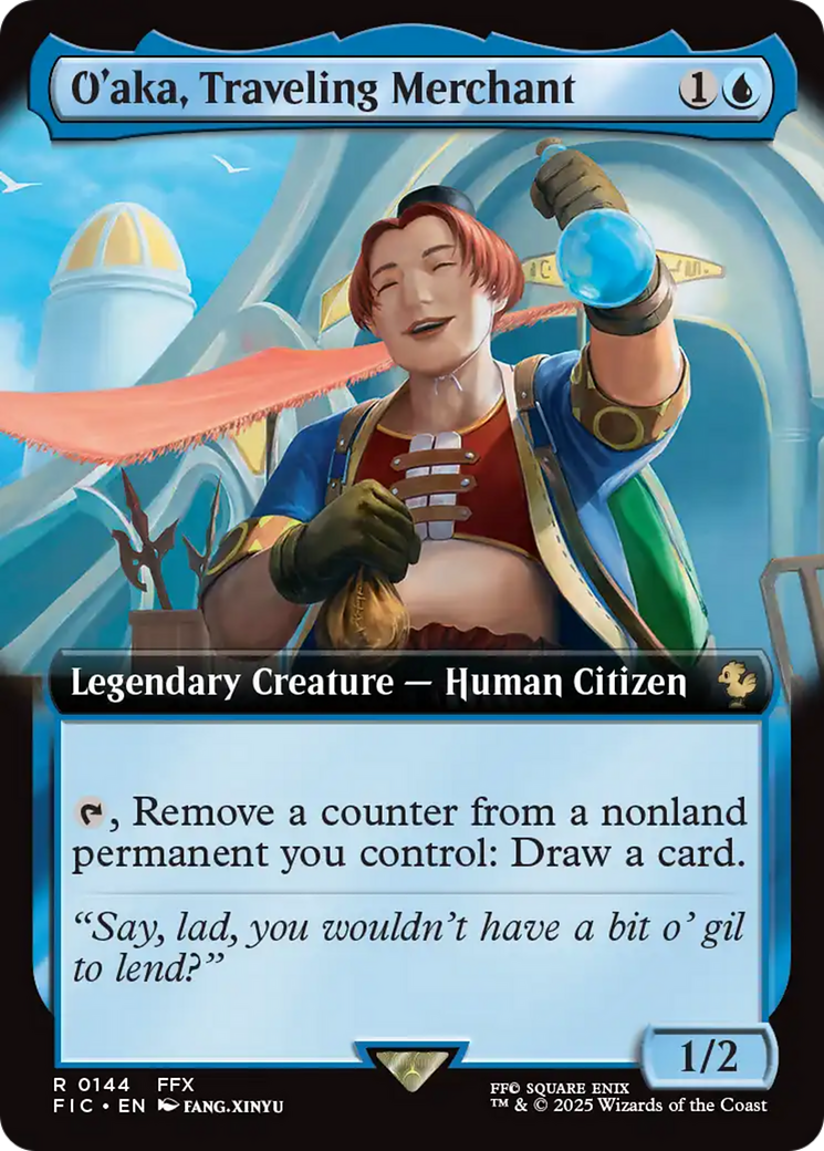 {R} O'aka, Traveling Merchant (Extended Art) [FINAL FANTASY Commander][FIC 144]
