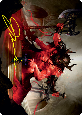{A} Awaken the Blood Avatar Art Card (Gold-Stamped Signature) [Strixhaven: School of Mages Art Series][GS ASTX 020]