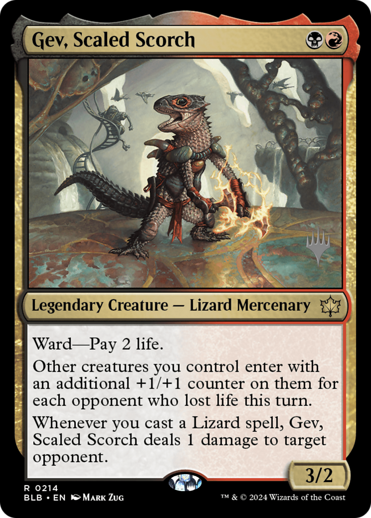 {@R} Gev, Scaled Scorch (Promo Pack) [Bloomburrow Promos][PP BLB 214]