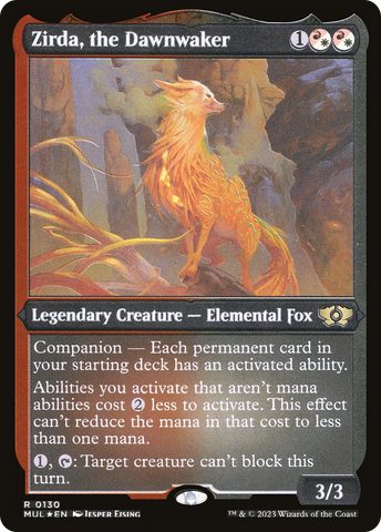 {R} Zirda, the Dawnwaker (Foil Etched) [Multiverse Legends][MUL 130]