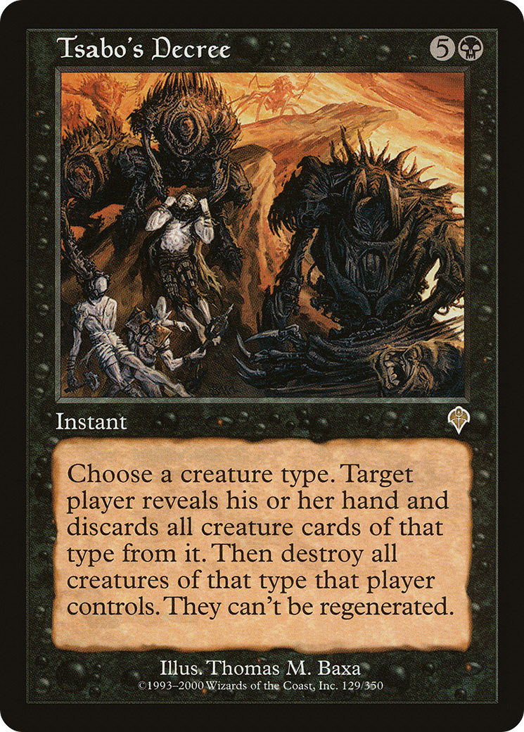 {R} Tsabo's Decree [Invasion][INV 129] - Misty Mountain Games