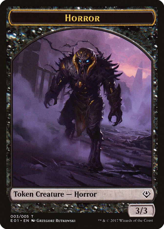 {T} Horror Token [Archenemy: Nicol Bolas Tokens][TE01 003]