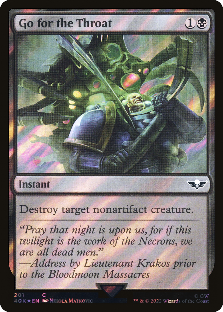 {C} Go for the Throat (Surge Foil) [Universes Beyond: Warhammer 40,000][SF 40K 201]