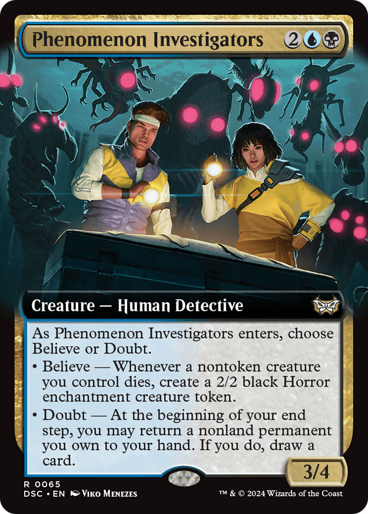 {R} Phenomenon Investigators (Extended Art) [Duskmourn: House of Horror Commander][DSC 065]