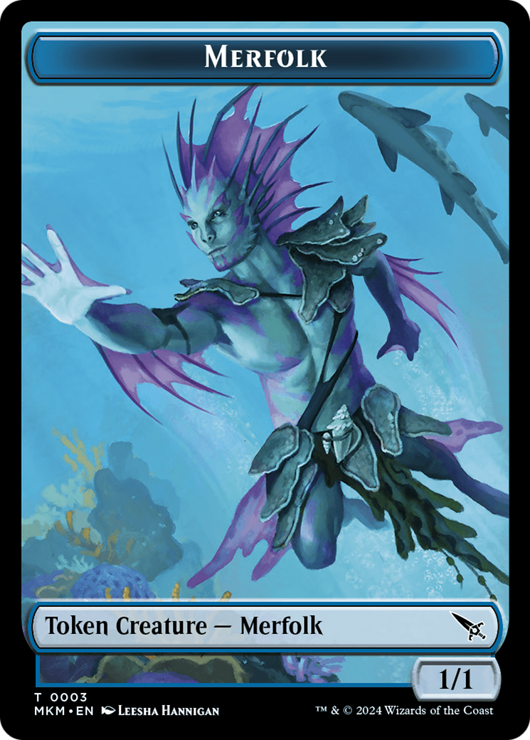 {T} Detective // Merfolk Double-Sided Token [Murders at Karlov Manor Tokens][TMKM 10//3]