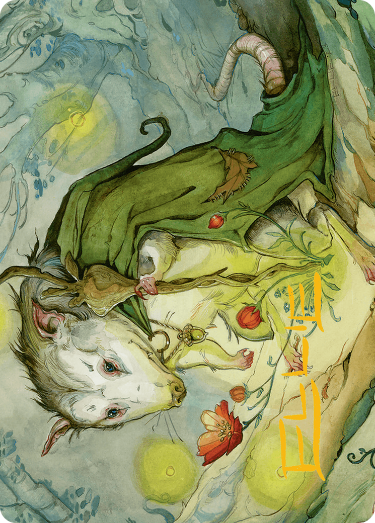 {A} Tender Wildguide Art Card (Gold-Stamped Signature) [Bloomburrow Art Series][GS ABLB 034]