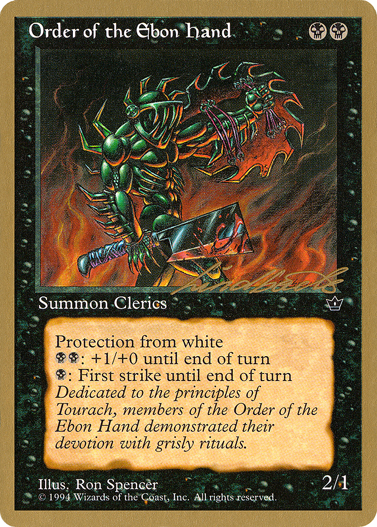 {C} Order of the Ebon Hand (Spencer) (Leon Lindback) [Pro Tour Collector Set][GB PTC LL42C]