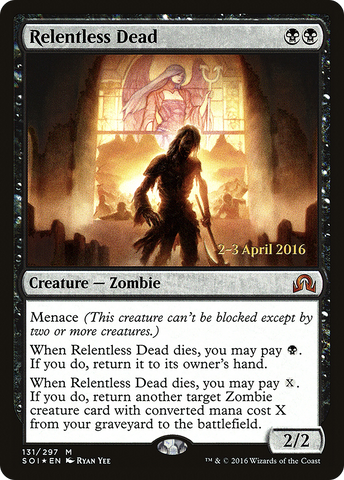 {R} Relentless Dead [Shadows over Innistrad Prerelease Promos][PR SOI 131]