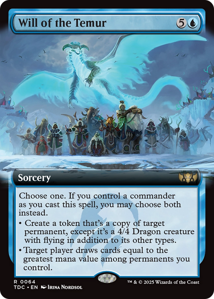 {R} Will of the Temur (Extended Art) [Tarkir: Dragonstorm Commander][TDC 064]
