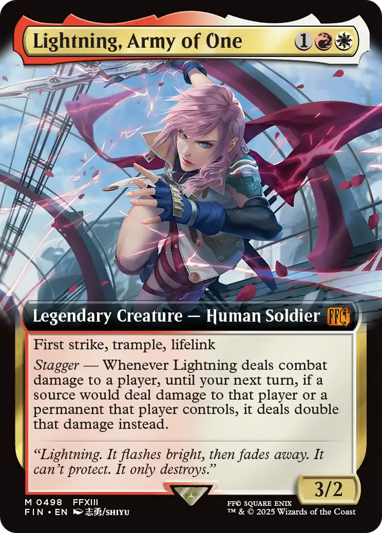 {@@FIN R} Lightning, Army of One (Extended Art) [FINAL FANTASY][FIN 498]