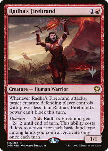 {R} Radha's Firebrand (Promo Pack) [Dominaria United Promos][PP DMU 141]