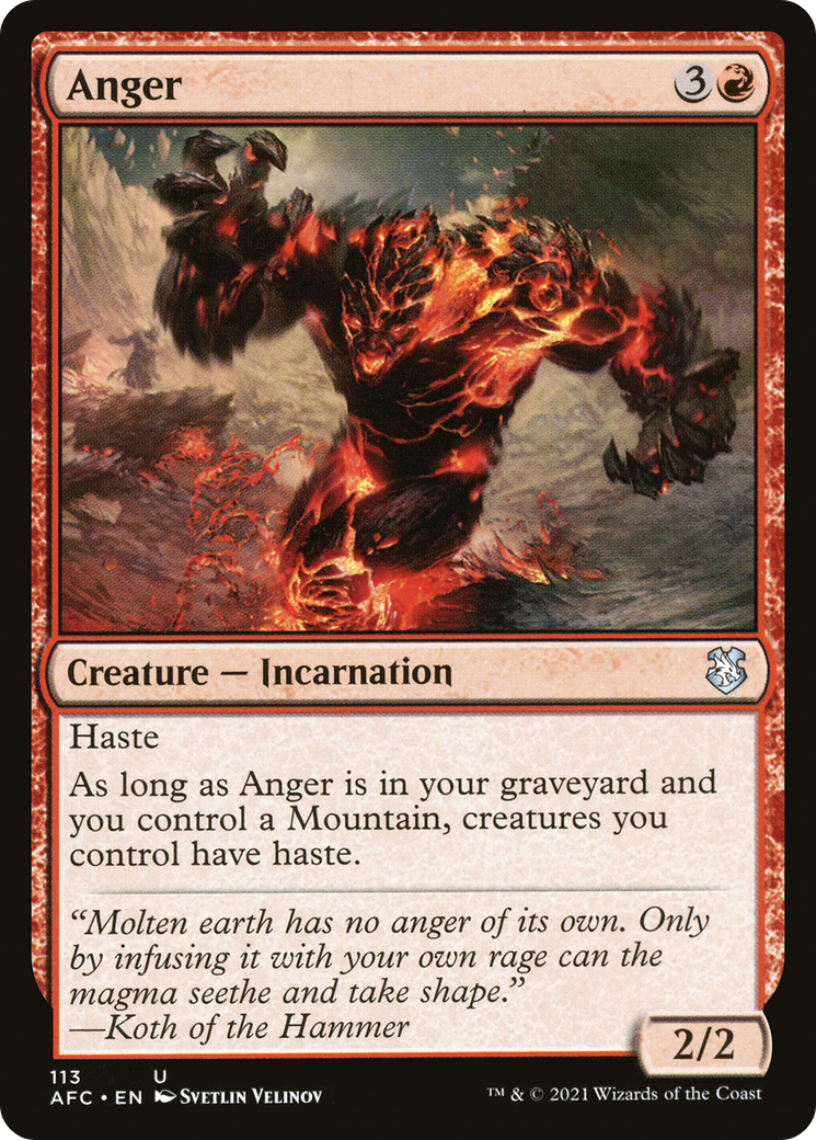 {C} Anger [Dungeons & Dragons: Adventures in the Forgotten Realms Commander][AFC 113]