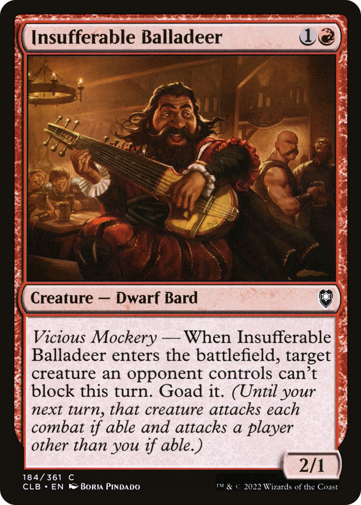 {C} Insufferable Balladeer [Commander Legends: Battle for Baldur's Gate][CLB 184]