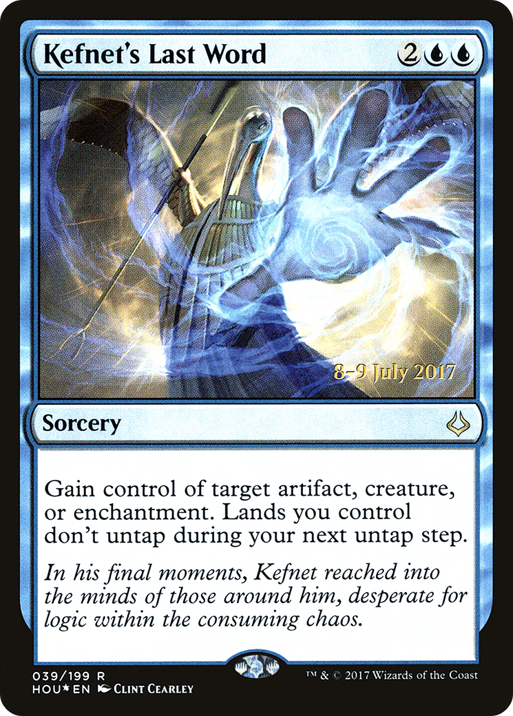 {R} Kefnet's Last Word [Hour of Devastation Prerelease Promos][PR HOU 039] - Misty Mountain Games