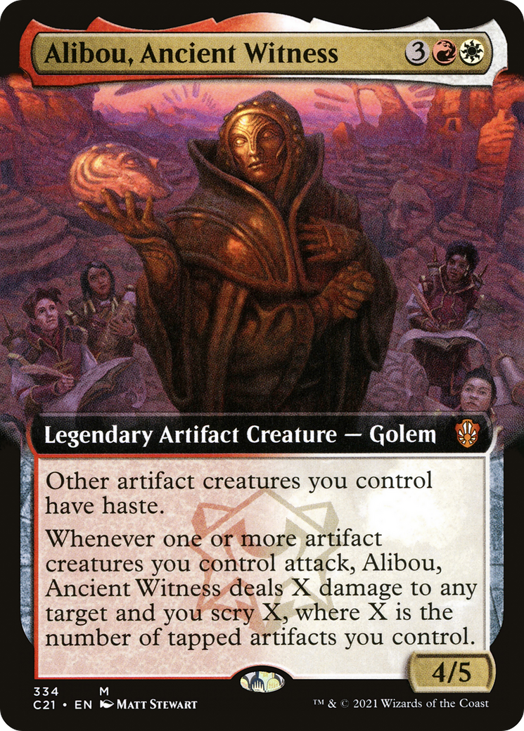 {R} Alibou, Ancient Witness (Extended Art) [Commander 2021][C21 334]