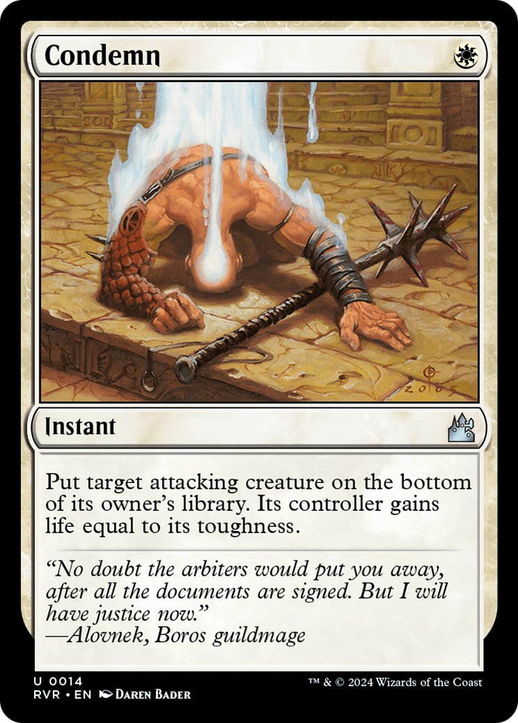 {C} Condemn [Ravnica Remastered][RVR 014]
