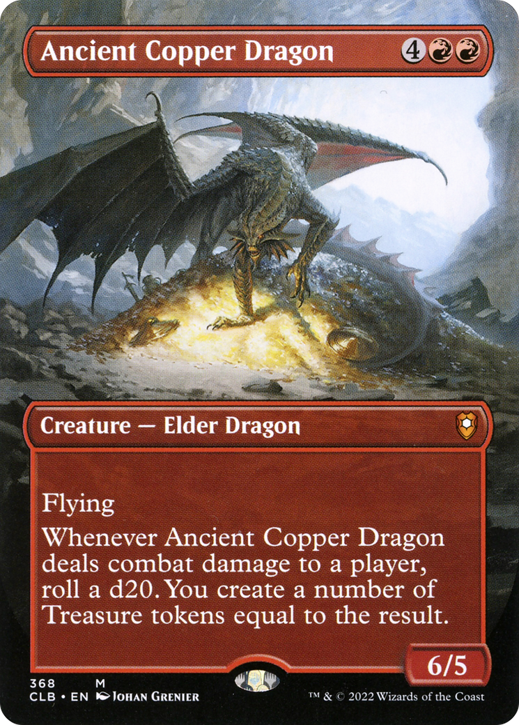 {R} Ancient Copper Dragon (Borderless Alternate Art) [Commander Legends: Battle for Baldur's Gate][CLB 368]