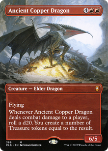 {R} Ancient Copper Dragon (Borderless Alternate Art) [Commander Legends: Battle for Baldur's Gate][CLB 368]