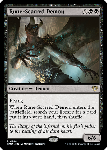 {R} Rune-Scarred Demon [Commander Masters][CMM 184]