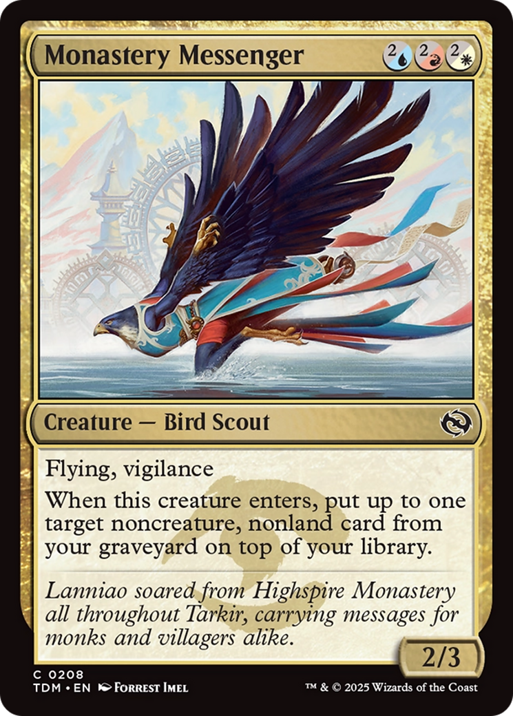 {@C} Monastery Messenger [Tarkir: Dragonstorm][TDM 208]