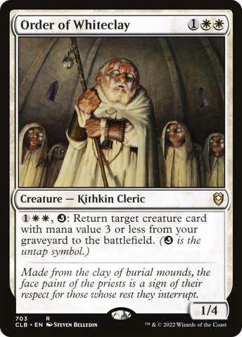 {R} Order of Whiteclay [Commander Legends: Battle for Baldur's Gate][CLB 703]