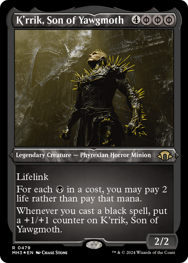 {R} K'rrik, Son of Yawgmoth (Foil Etched) [Modern Horizons 3][MH3 479]