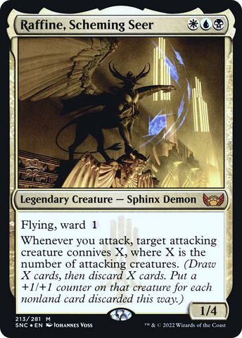 {R} Raffine, Scheming Seer [Streets of New Capenna Prerelease Promos][PR SNC 213]