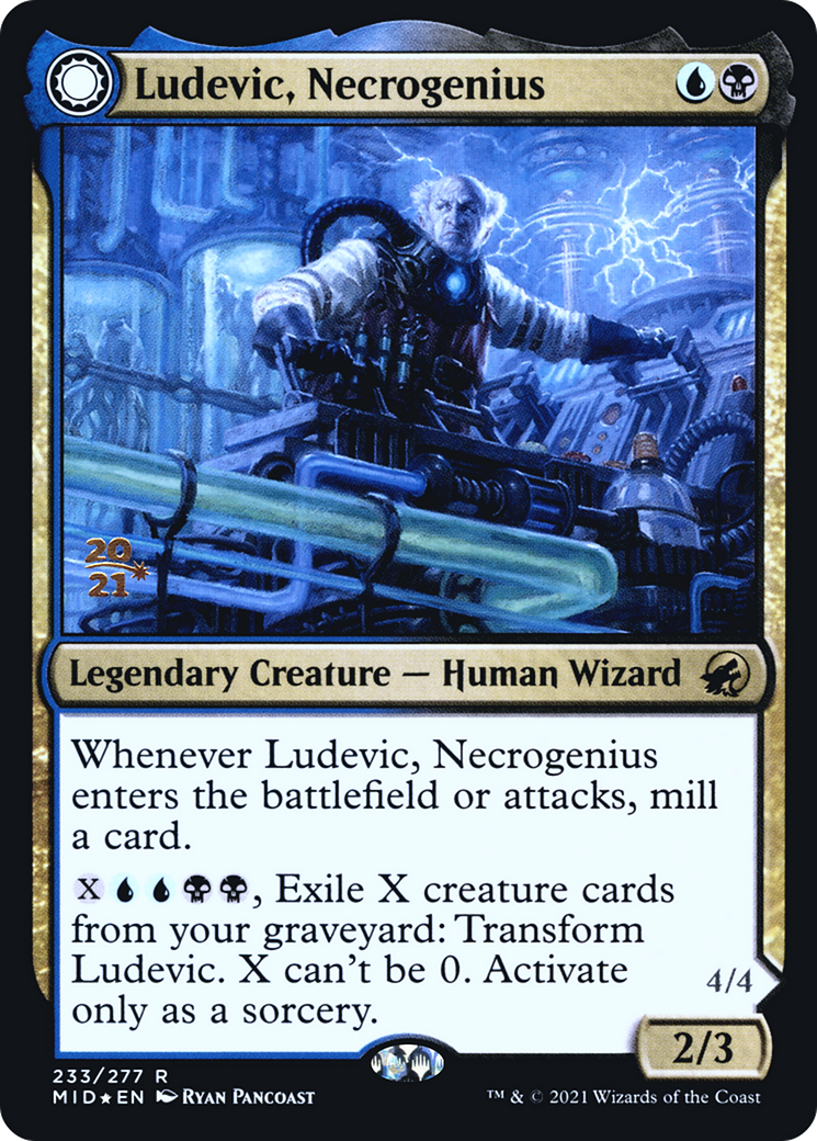 {R} Ludevic, Necrogenius // Olag, Ludevic's Hubris [Innistrad: Midnight Hunt Prerelease Promos][PR MID 233]