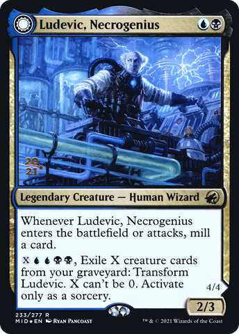 {R} Ludevic, Necrogenius // Olag, Ludevic's Hubris [Innistrad: Midnight Hunt Prerelease Promos][PR MID 233]