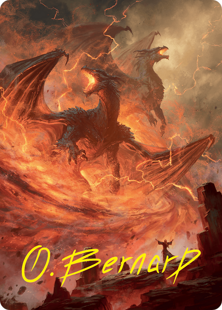 {A} Rite of the Dragoncaller Art Card (38/54) (Gold-Stamped Signature) [Foundations Art Series][GS AFDN 038]