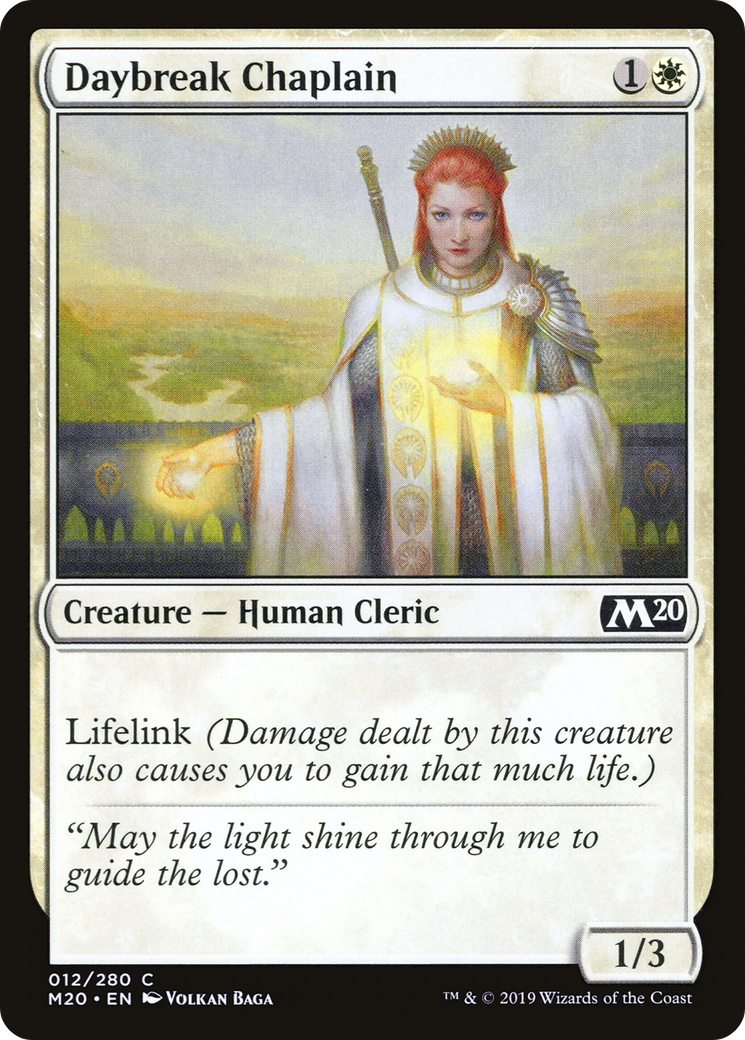 {C} Daybreak Chaplain [Core Set 2020][M20 012]