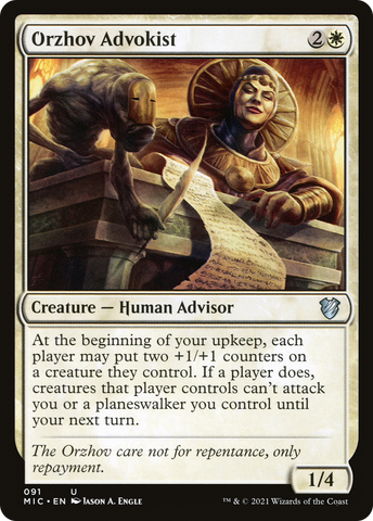 {C} Orzhov Advokist [Innistrad: Midnight Hunt Commander][MIC 091]