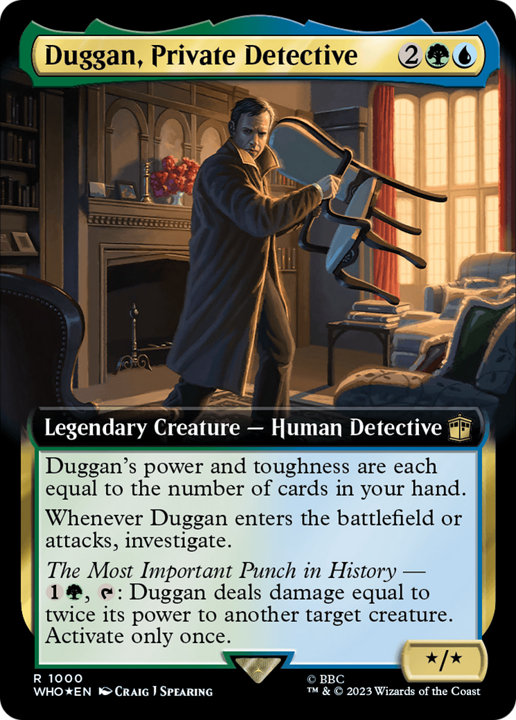 {R} Duggan, Private Detective (Extended Art) (Surge Foil) [Doctor Who][WHO 1000]
