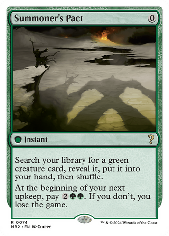 {R} Summoner's Pact (White Border) [Mystery Booster 2][MB2 074]