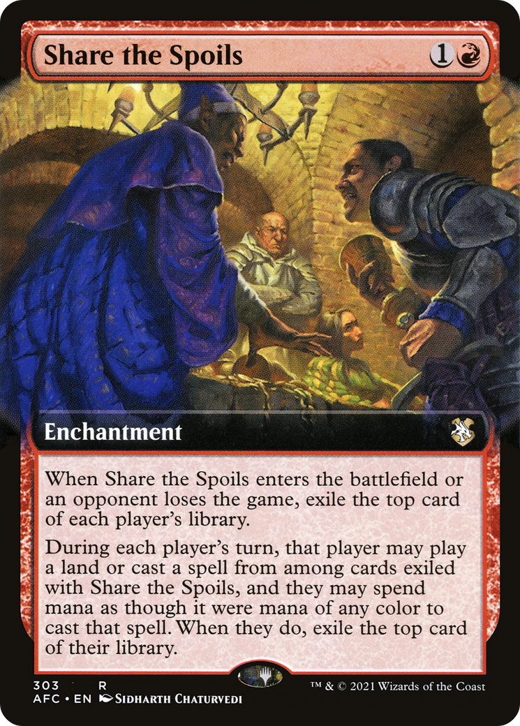 {R} Share the Spoils (Extended Art) [Dungeons & Dragons: Adventures in the Forgotten Realms Commander][AFC 303]