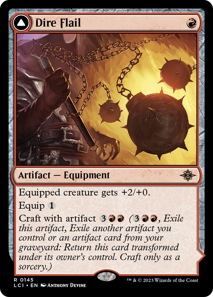 {@R} Dire Flail [The Lost Caverns of Ixalan][LCI 145]