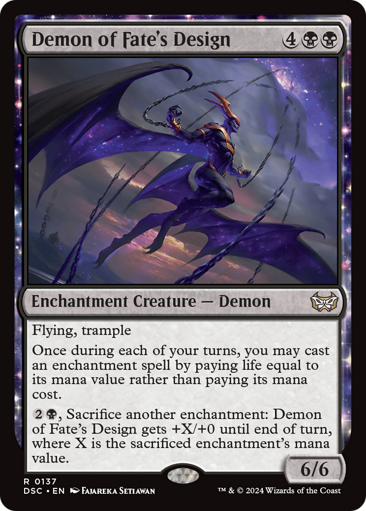 {R} Demon of Fate's Design [Duskmourn: House of Horror Commander][DSC 137]