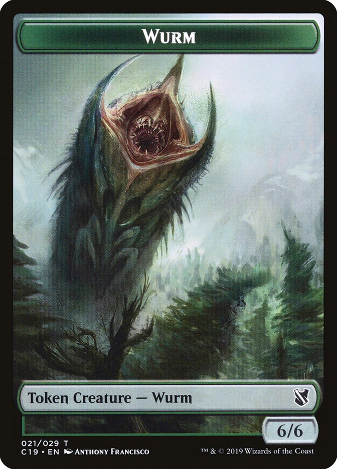 {T} Beast (013) // Wurm Double-sided Token [Commander 2019 Tokens][TC19 NULL]
