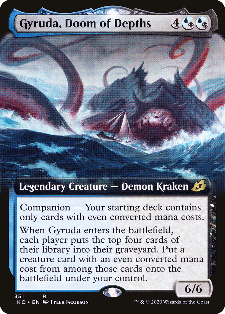 {R} Gyruda, Doom of Depths (Extended Art) [Ikoria: Lair of Behemoths][IKO 351]