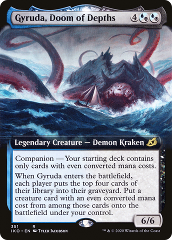 {R} Gyruda, Doom of Depths (Extended Art) [Ikoria: Lair of Behemoths][IKO 351]