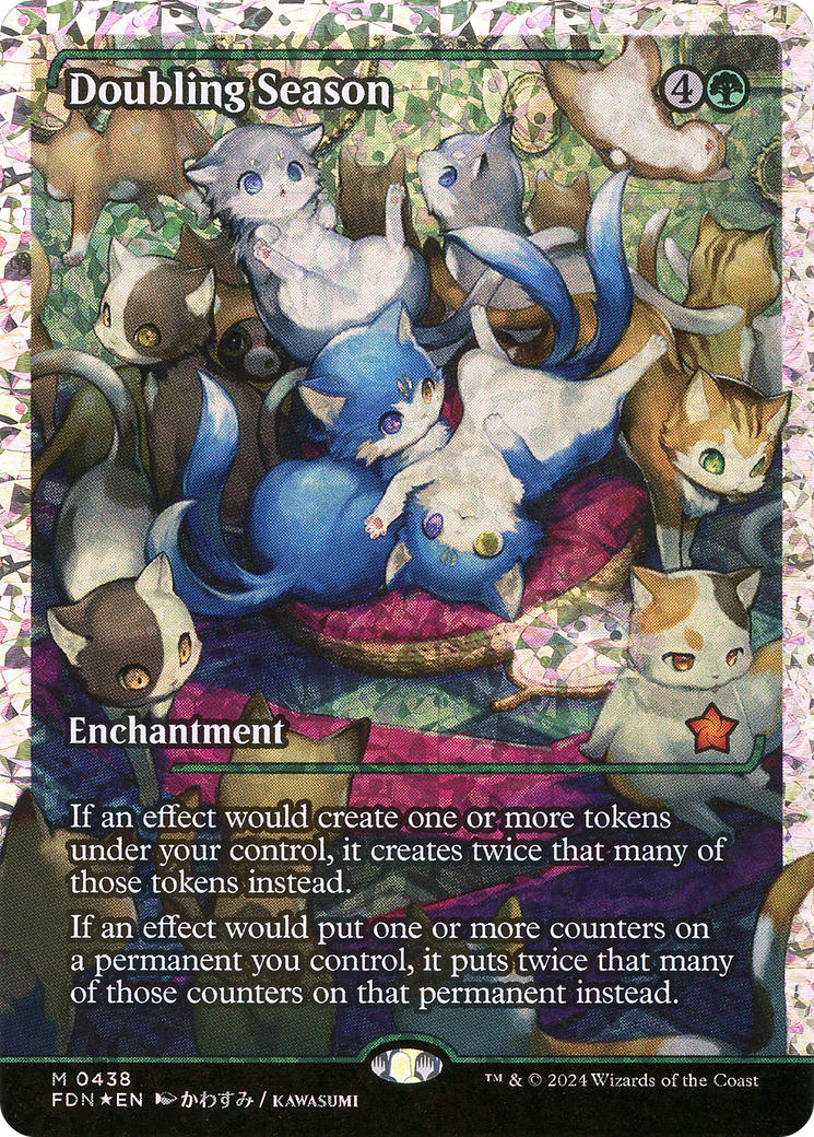{@R} Doubling Season (Showcase) (Fracture Foil) (Japanese) [Foundations][JP FDN 438]