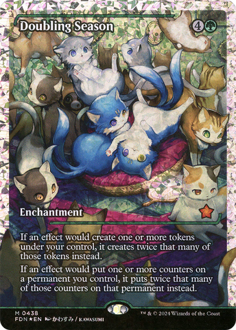 {@R} Doubling Season (Showcase) (Fracture Foil) (Japanese) [Foundations][JP FDN 438]