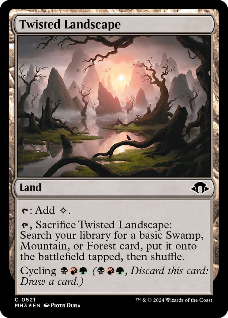 {C} Twisted Landscape (Ripple Foil) [Modern Horizons 3][MH3 521]