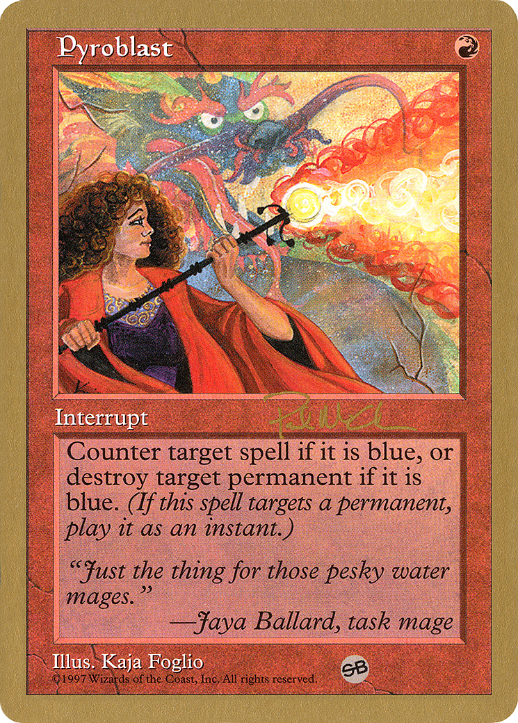 {C} Pyroblast (Paul McCabe) (SB) [World Championship Decks 1997][GB WC97 PM262SB]