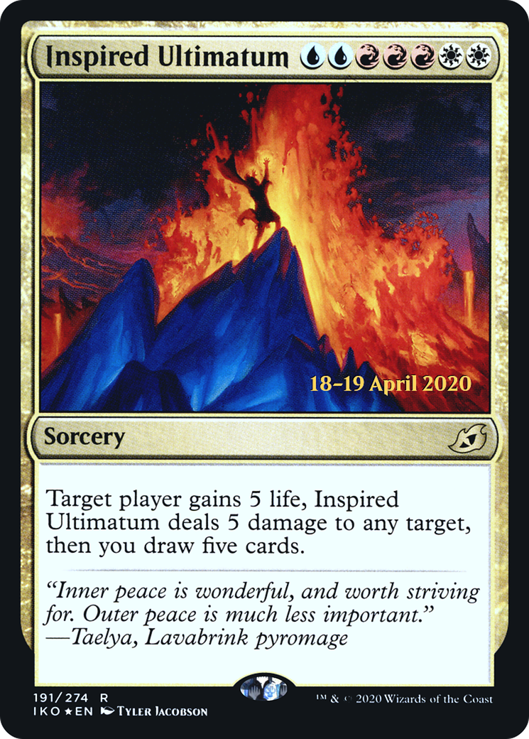 {R} Inspired Ultimatum [Ikoria: Lair of Behemoths Prerelease Promos][PR IKO 191]