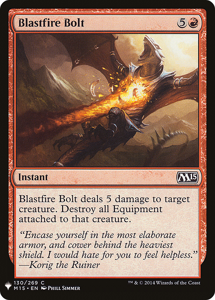 {C} Blastfire Bolt [Mystery Booster][LS M15 130]