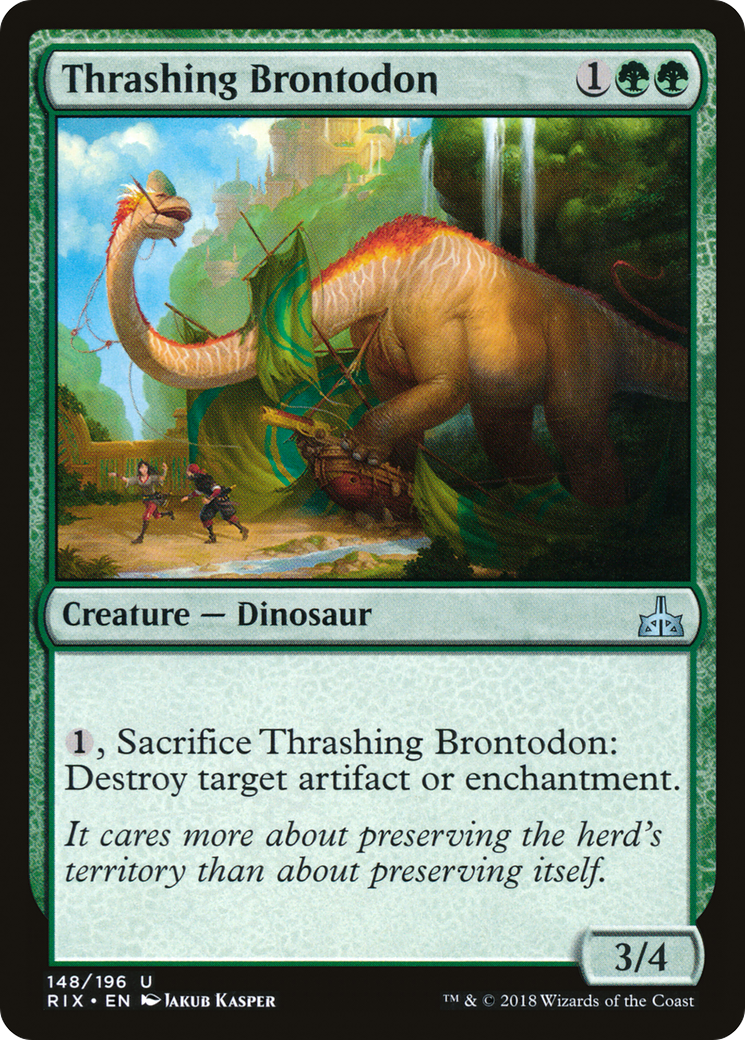 {C} Thrashing Brontodon [Rivals of Ixalan][RIX 148] - Misty Mountain Games