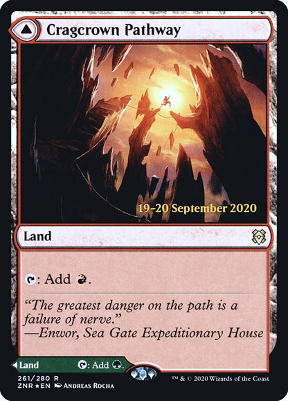 {R} Cragcrown Pathway // Timbercrown Pathway [Zendikar Rising Prerelease Promos][PR ZNR 261]