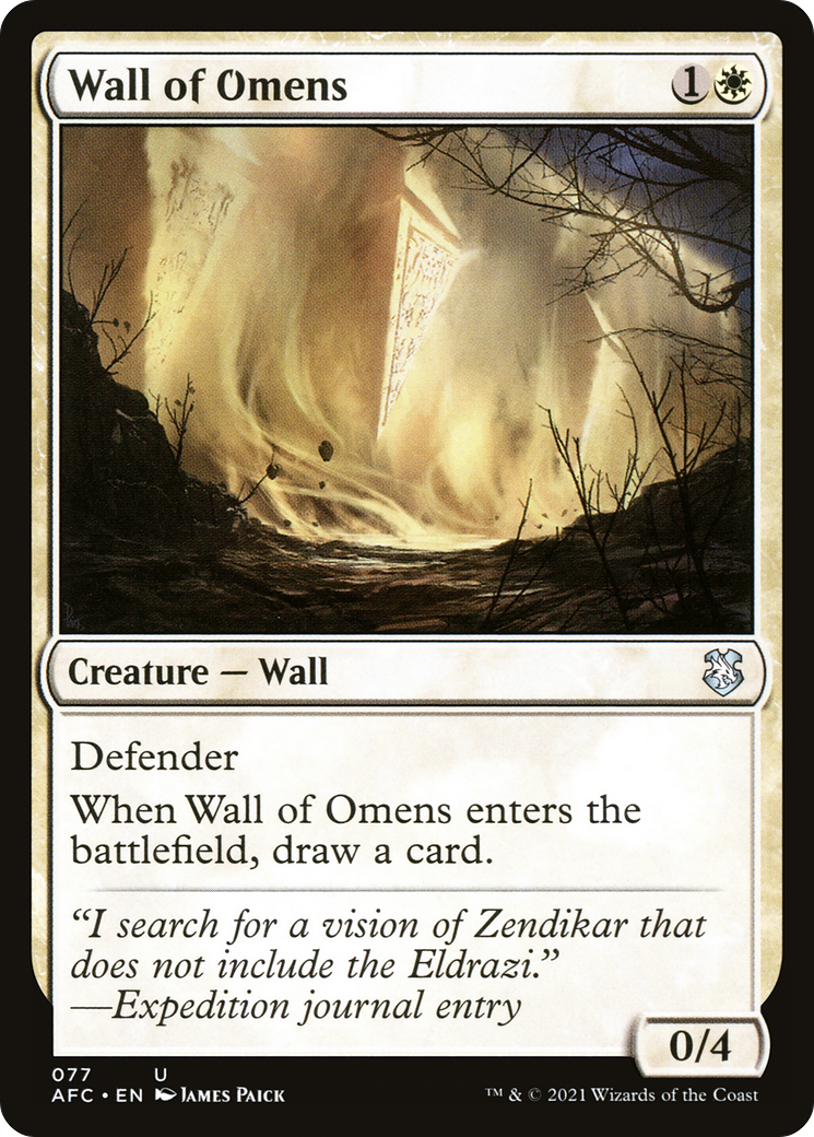 {C} Wall of Omens [Dungeons & Dragons: Adventures in the Forgotten Realms Commander][AFC 077]
